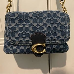 COACH soft tabby should bag. Denim signature print